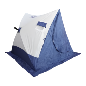 *Палатка зимняя СЛЕДОПЫТ 2-скатная, Oxford 210D PU 1000, цв. бело-синий TW-18