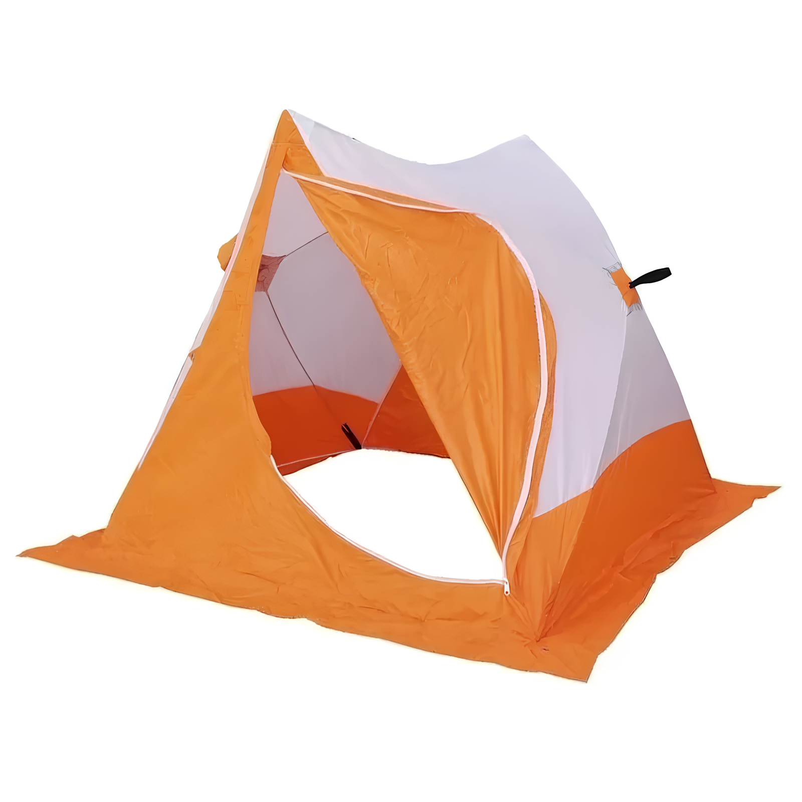 Палатка зимняя СЛЕДОПЫТ 2-скатная, Oxford 210D PU 1000, цв. бело-оранж. TW-19