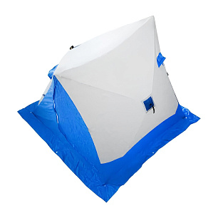 Палатка зимняя СЛЕДОПЫТ 2-скатная, Oxford 210D PU 1000, цв. бело-синий TW-32