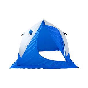 Палатка зимняя СЛЕДОПЫТ 2-скатная, Oxford 210D PU 1000, цв. бело-синий TW-32