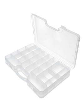 Кейс ТРИ КИТА КД-1 (290*210*60 мм) 2-стор. 8-36 ячеек с ручкой, белый