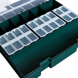 Кейс карповый Kudos H1002 (283*220*50) 10 отд., + 6 кор. с инд. крыш.